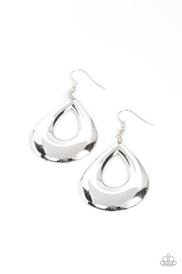 Laid-Back Leisure - Silver - Paparazzi Earring Image