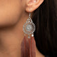 ​Pretty in PLUMES - Brown - Paparazzi Earring Image