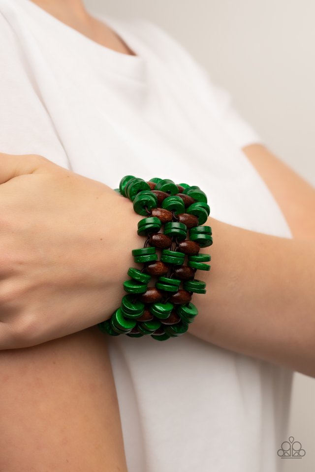 Galapagos Go-Getter - Green - Paparazzi Bracelet Image