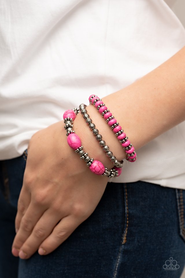 Take by SANDSTORM - Pink - Paparazzi Bracelet Image