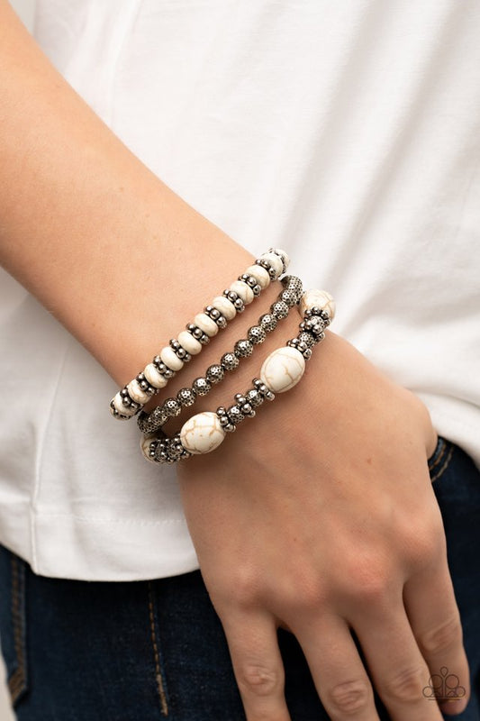 Take by SANDSTORM - White - Paparazzi Bracelet Image