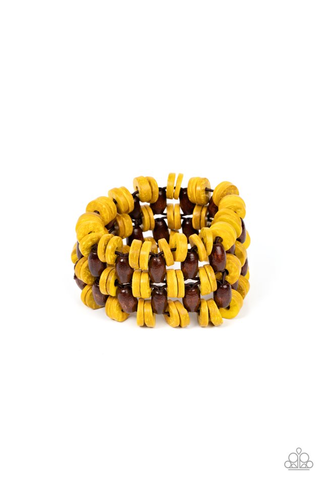 Galapagos Go-Getter - Yellow - Paparazzi Bracelet Image