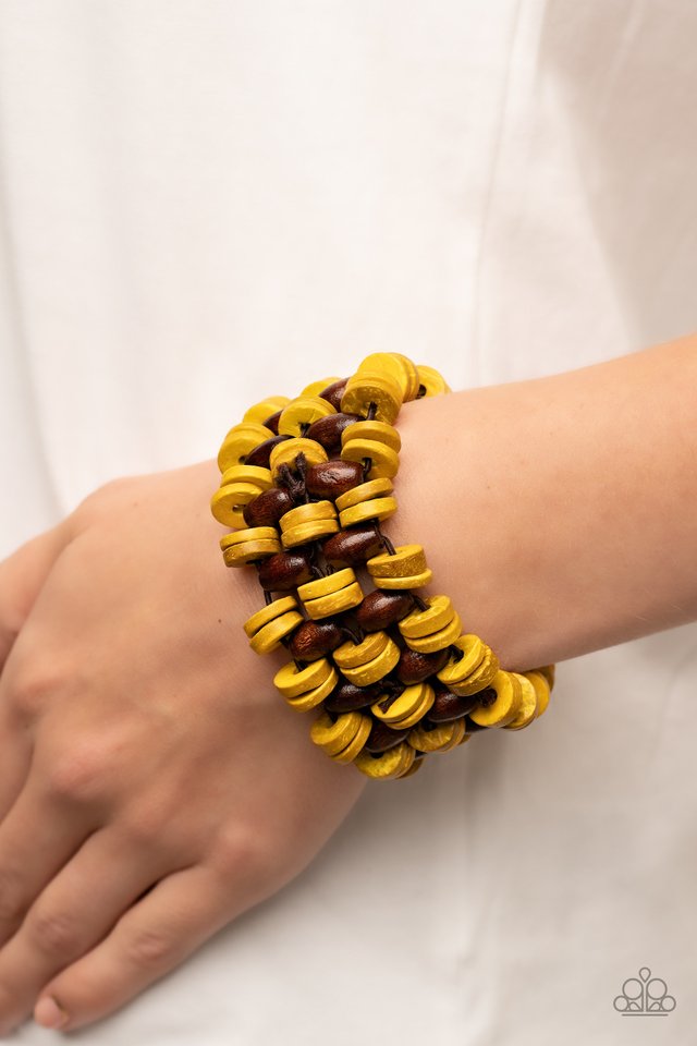 Galapagos Go-Getter - Yellow - Paparazzi Bracelet Image