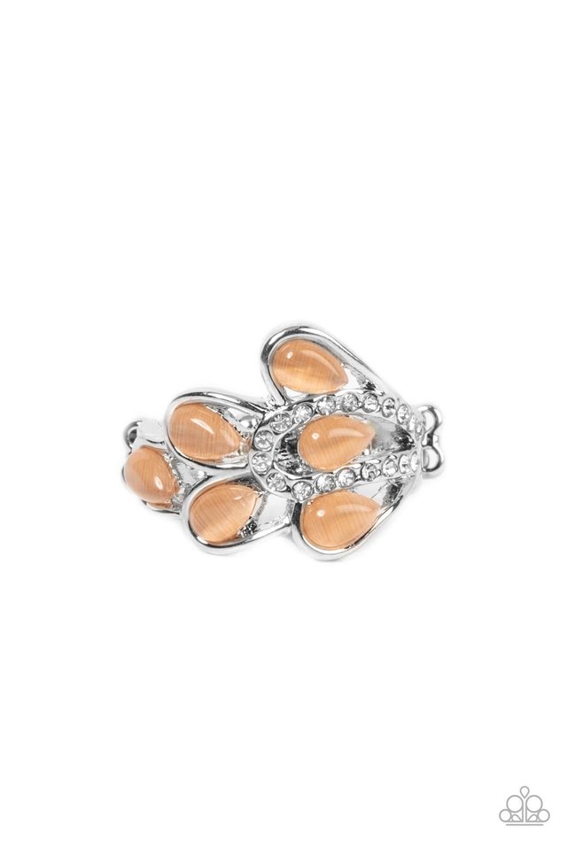 Cats Eye Cadence - Orange - Paparazzi Ring Image