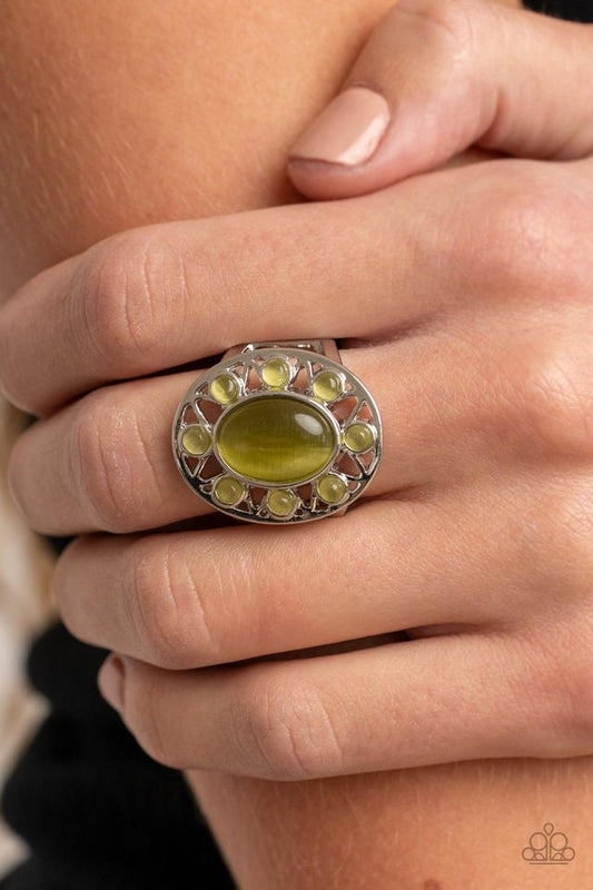 Sunny Solstice - Green - Paparazzi Ring Image