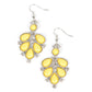 Transcendental Teardrops - Yellow - Paparazzi Earring Image