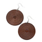 ​Caribbean Cymbal - Brown - Paparazzi Earring Image