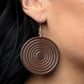 ​Caribbean Cymbal - Brown - Paparazzi Earring Image