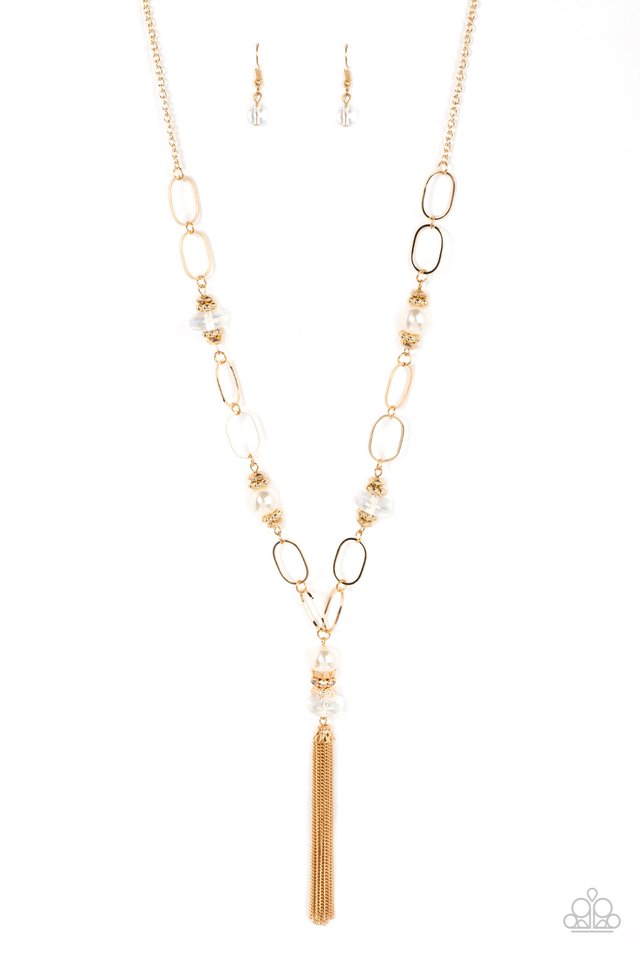 Taken with Tassels - Gold - Paparazzi Necklace Image