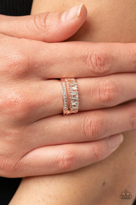 Fractal Fascination - Rose Gold - Paparazzi Ring Image