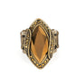 Let Me Take a REIGN Check - Brass - Paparazzi Ring Image