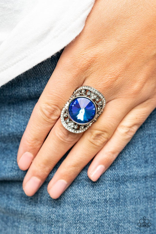 Galactic Garden - Blue - Paparazzi Ring Image