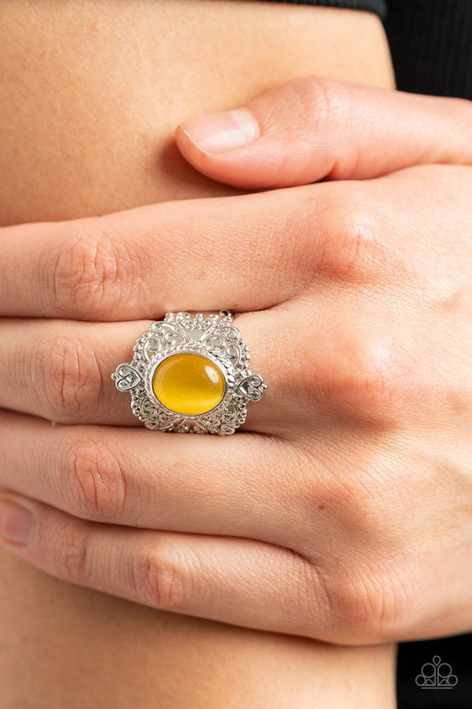 Delightfully Dreamy - Yellow - Paparazzi Ring Image