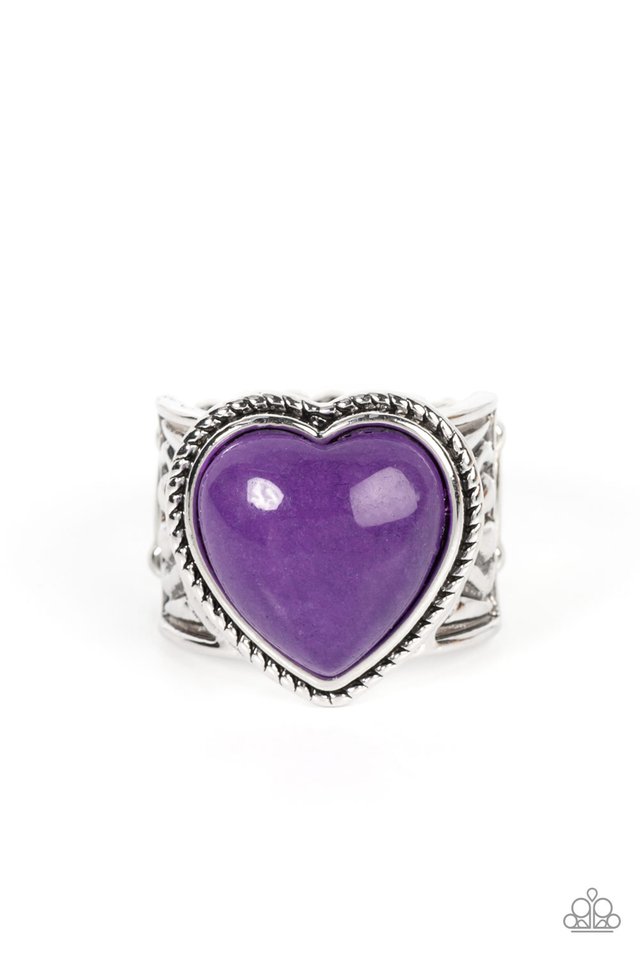 Stone Age Admirer - Purple - Paparazzi Ring Image