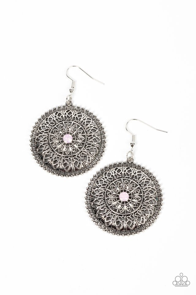 Spellbinding Botanicals - Pink - Paparazzi Earring Image