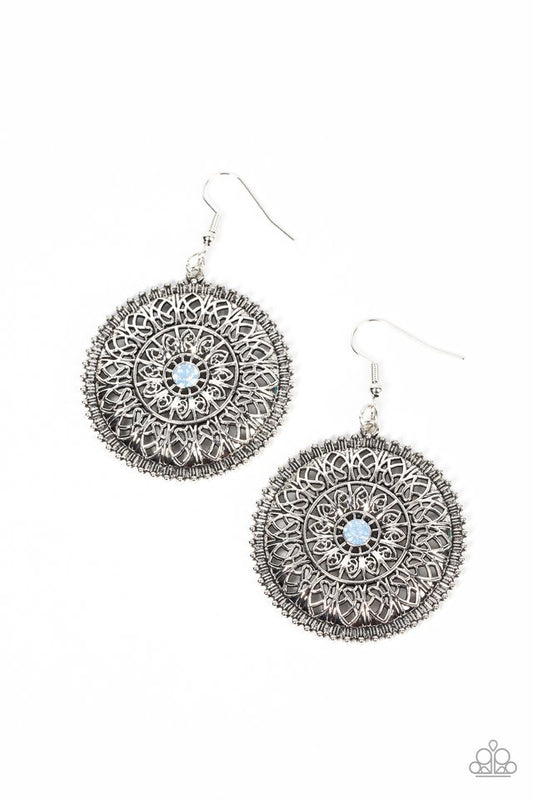 Spellbinding Botanicals - Blue - Paparazzi Earring Image