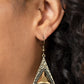 Cosmic Destination - Brass - Paparazzi Earring Image