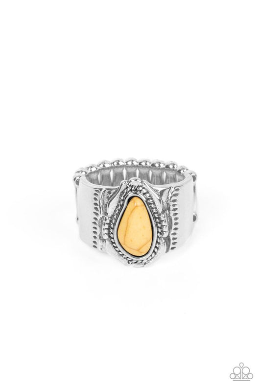 Moab Motif - Yellow - Paparazzi Ring Image