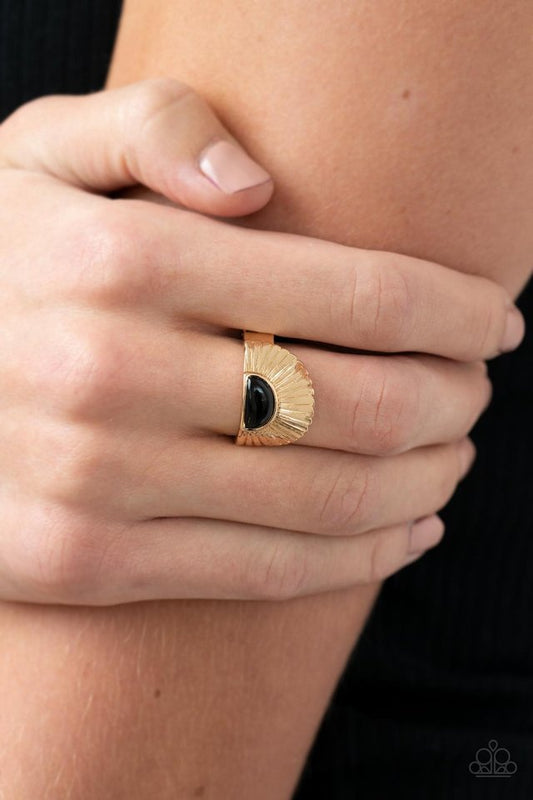 Fabulously FAN-tabulous - Gold - Paparazzi Ring Image