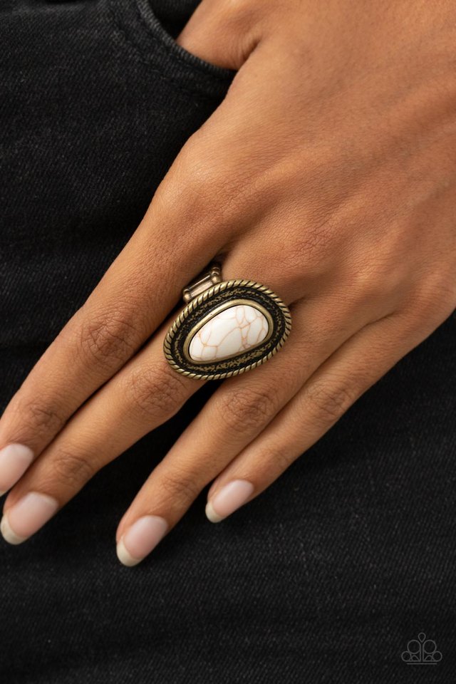 Downtown Desertscape - Brass - Paparazzi Ring Image