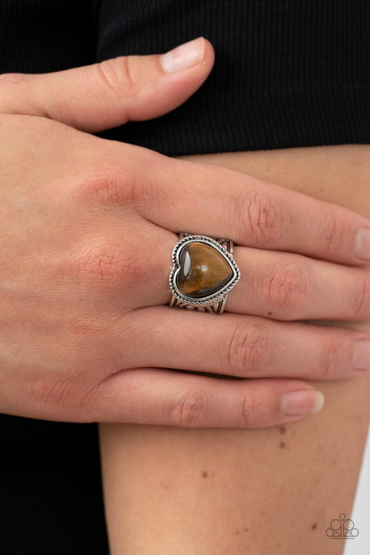 ​Stone Age Admirer - Brown - Paparazzi Ring Image