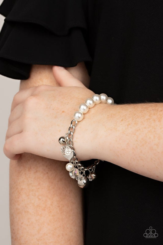 Adorningly Admirable - White - Paparazzi Bracelet Image