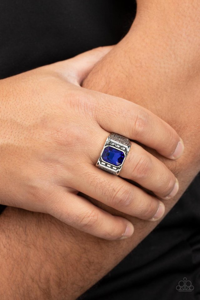 Metro Magnate - Blue - Paparazzi Ring Image