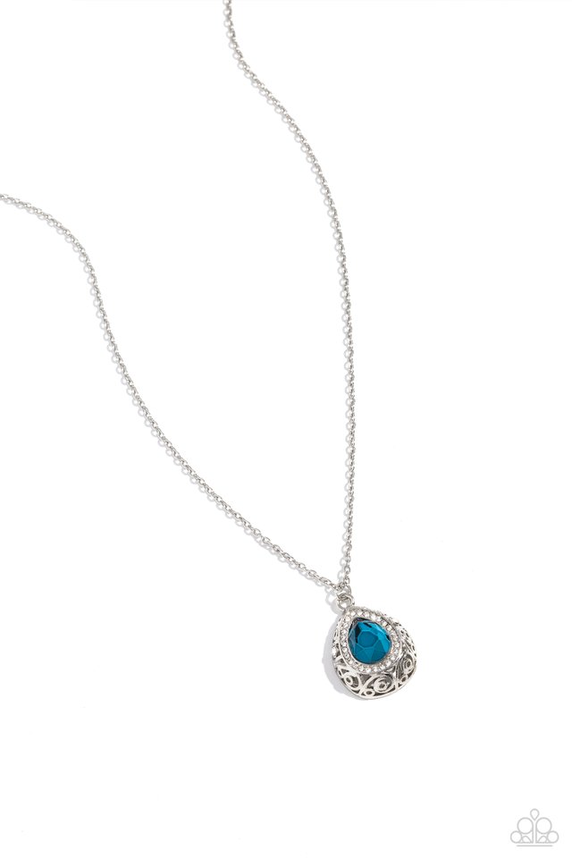 Gracefully Glamorous - Blue - Paparazzi Necklace Image