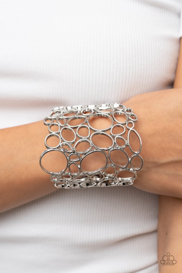 All Turned Around - Silver - Paparazzi Bracelet Image