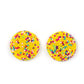 Kaleidoscope Sky - Yellow - Paparazzi Earring Image