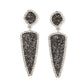 Druzy Desire - Silver - Paparazzi Earring Image