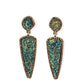 Druzy Desire - Brass - Paparazzi Earring Image