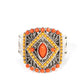 Amplified Aztec - Orange - Paparazzi Ring Image