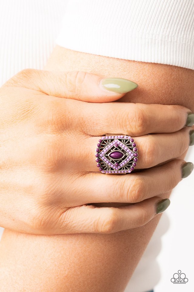 Amplified Aztec - Purple - Paparazzi Ring Image