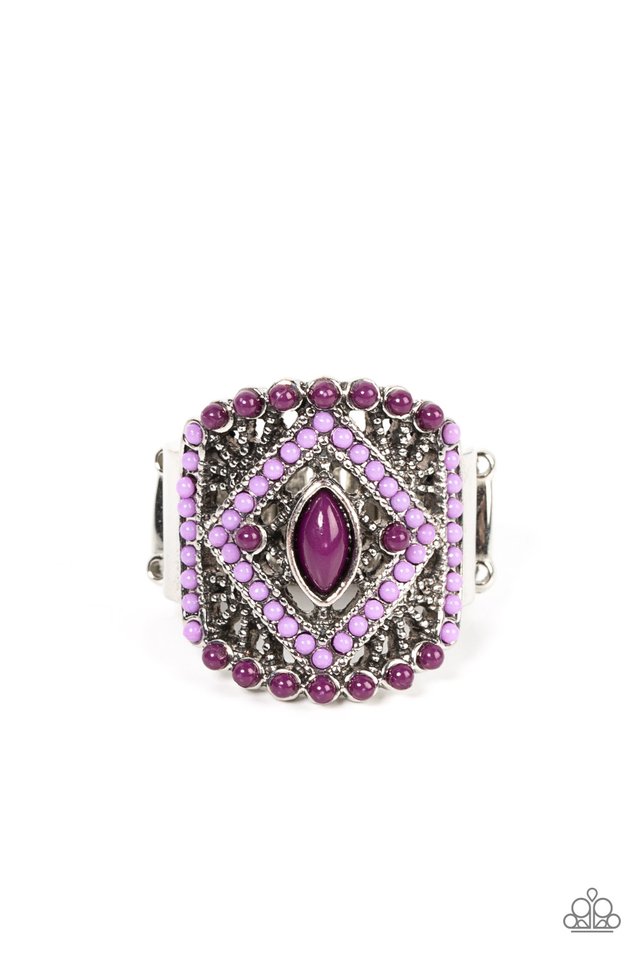 Amplified Aztec - Purple - Paparazzi Ring Image