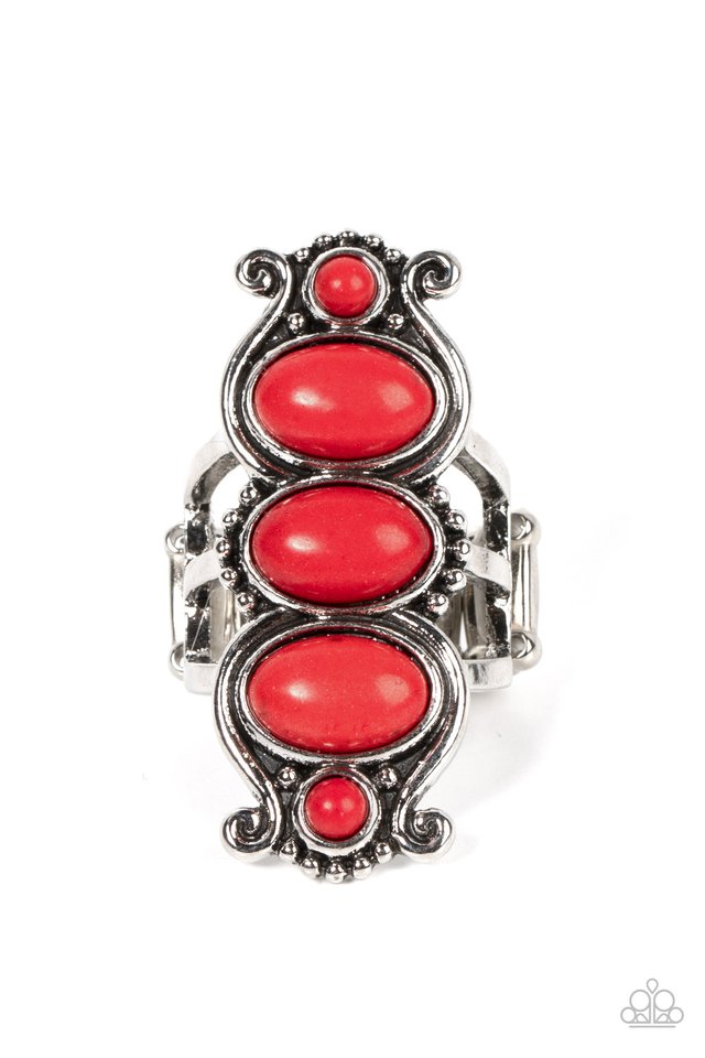 Roswell Relic - Red - Paparazzi Ring Image