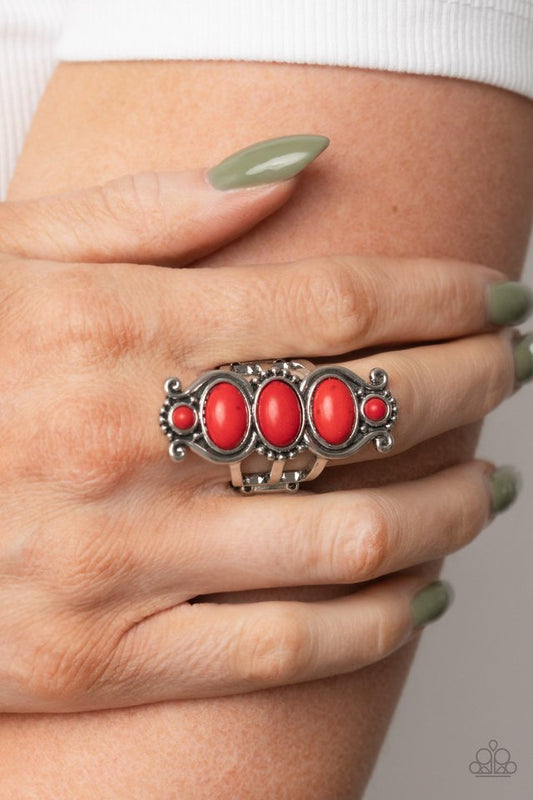 Roswell Relic - Red - Paparazzi Ring Image