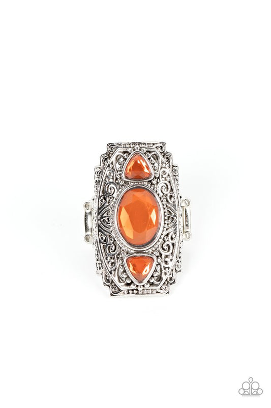 Castle Terrace - Orange - Paparazzi Ring Image