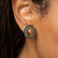 Garden Gazebo - Brown - Paparazzi Earring Image