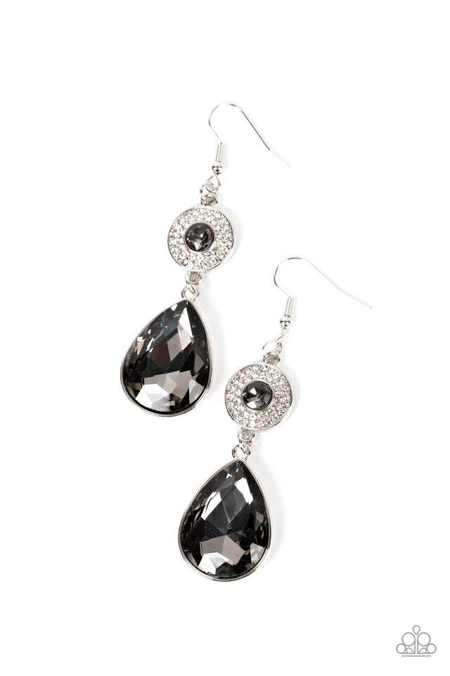 Collecting My Royalties - Silver - Paparazzi Earring Image