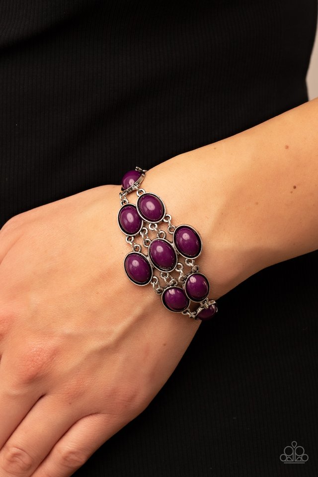 Color Wheel Garden - Purple - Paparazzi Bracelet Image