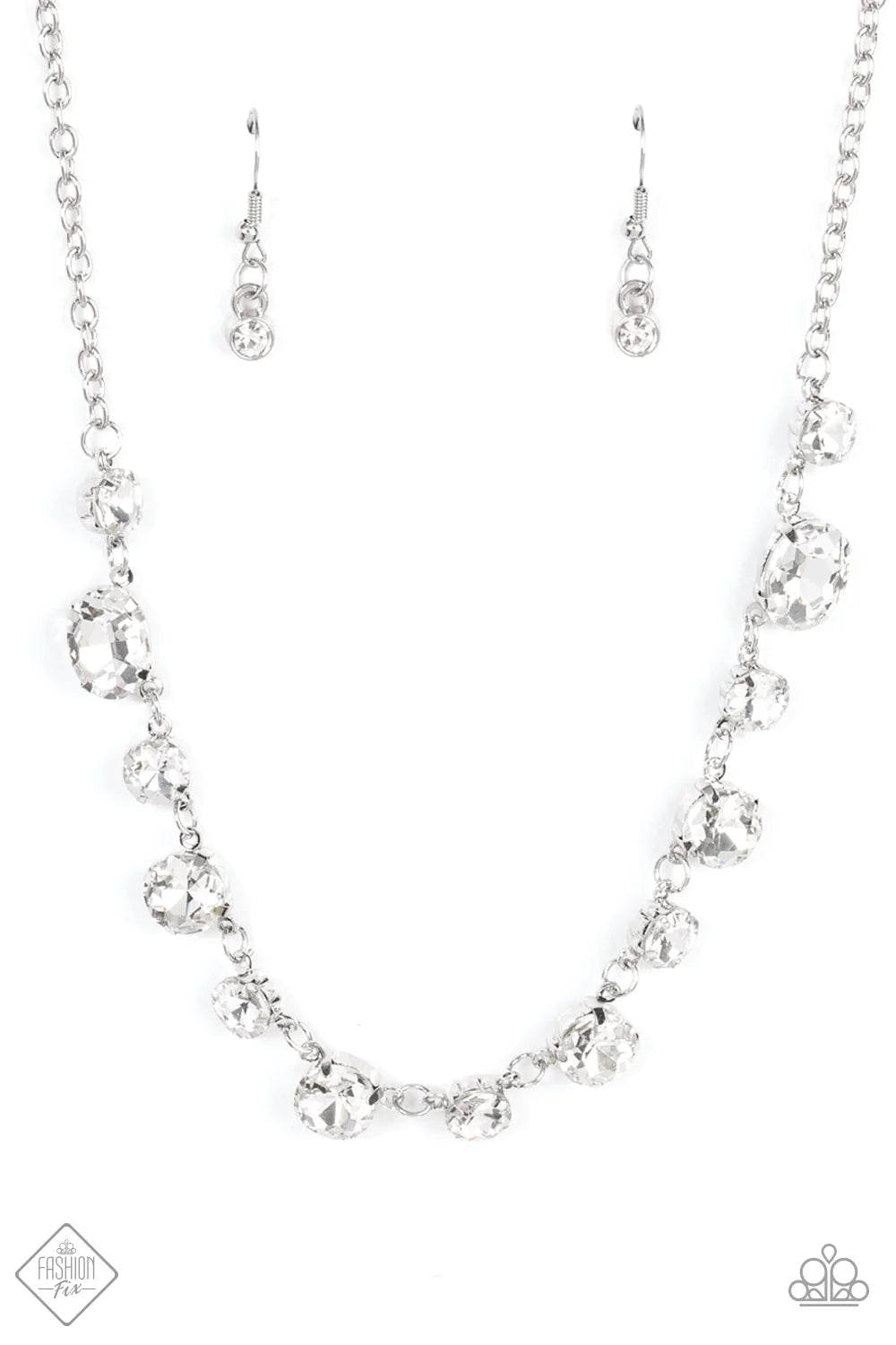 Paparazzi Necklace ~ Hands Off the Crown! - White