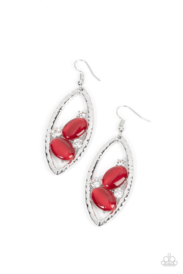 Famously Fashionable - Red - Paparazzi Earring Image