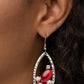 Famously Fashionable - Red - Paparazzi Earring Image