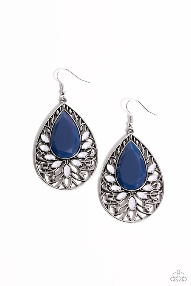 Floral Fairytale - Blue - Paparazzi Earring Image