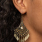 Indie Iridescence - Brass - Paparazzi Earring Image