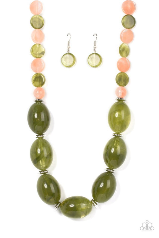 Belle of the Beach - Green - Paparazzi Necklace Image