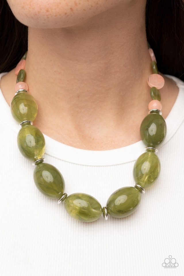 Belle of the Beach - Green - Paparazzi Necklace Image