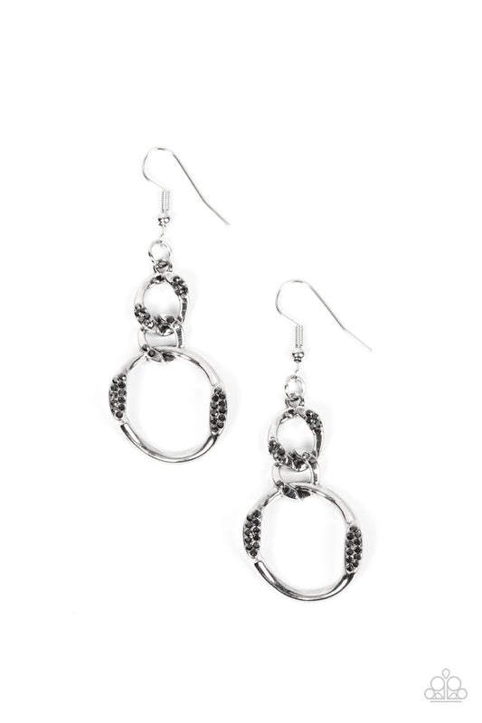 SELFIE-Made Woman - Silver - Paparazzi Earring Image