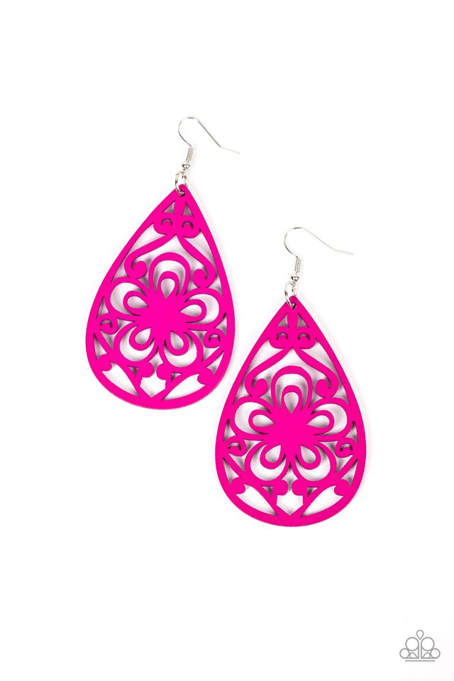 ​Marine Eden - Pink - Paparazzi Earring Image